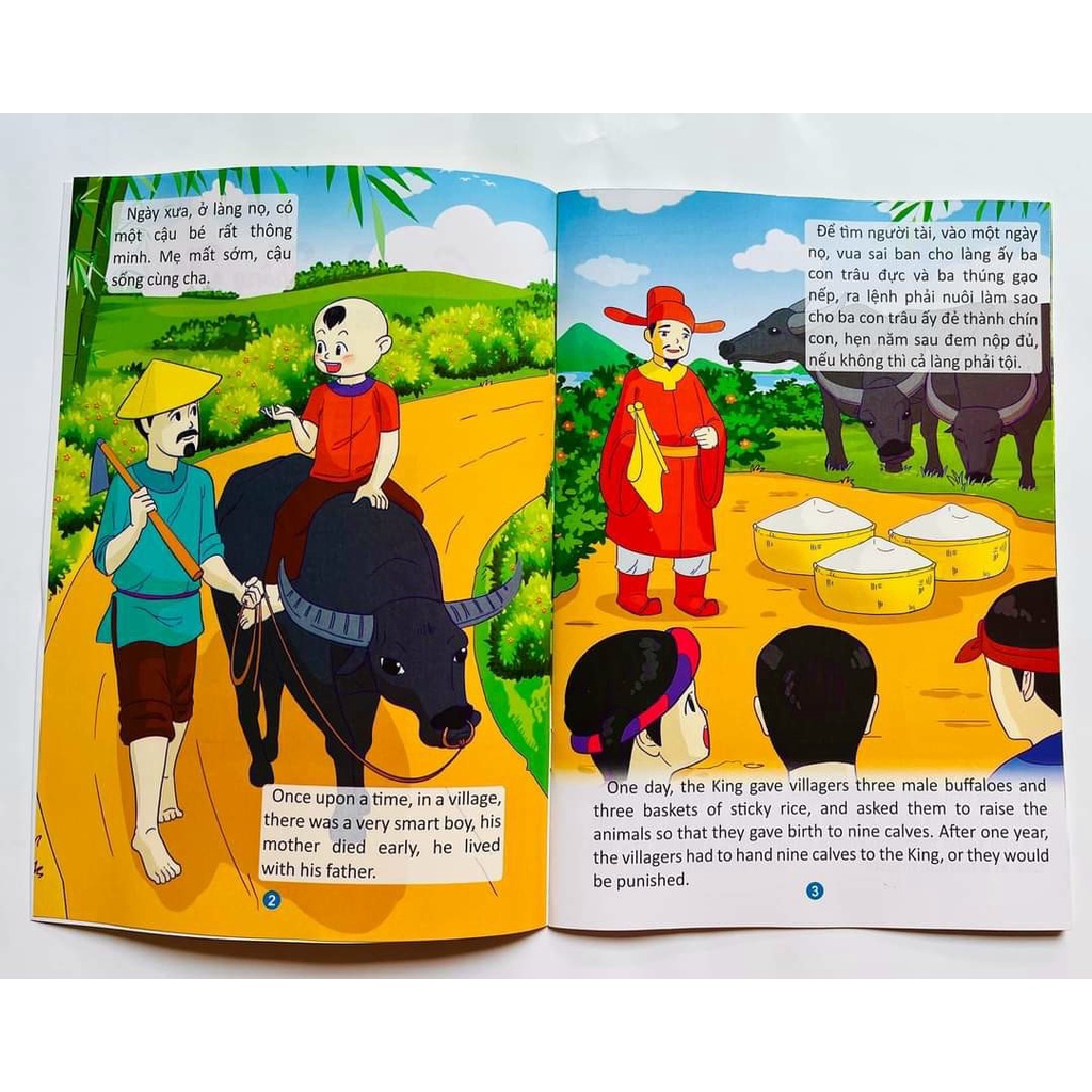 Combo 20 quyển truyện cổ tích song ngữ Anh Việt cho bé truyện cổ tích Việt Nam, truyện cổ tích thế giới