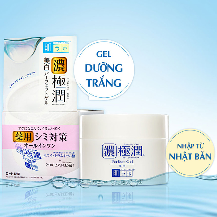 Kem dưỡng trắng dạng gel Hada Labo Koi-Gokujyun Whitening Perfect Gel 100g