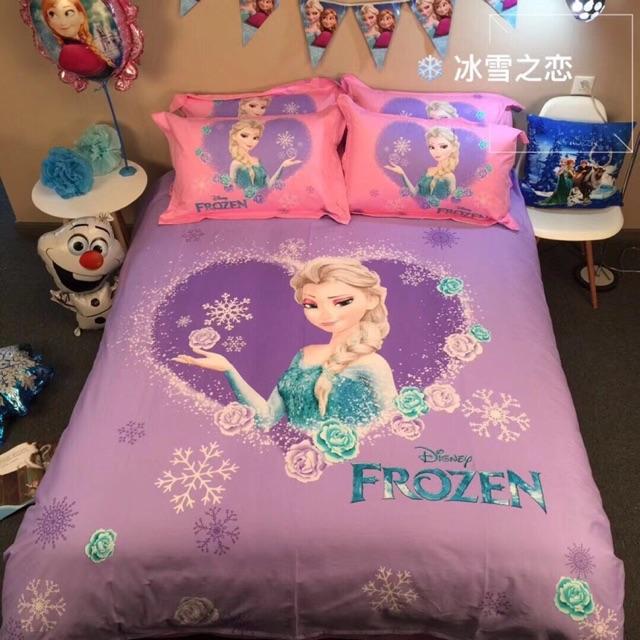 Bộ chăn ga gối cotton lụa Disney