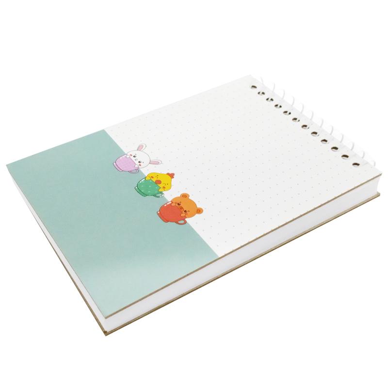 Sổ Lò Xo Teen Không Kẻ Có Chấm 80gsm - Cute Animals - The Sun 02 - Màu Xanh Lơ