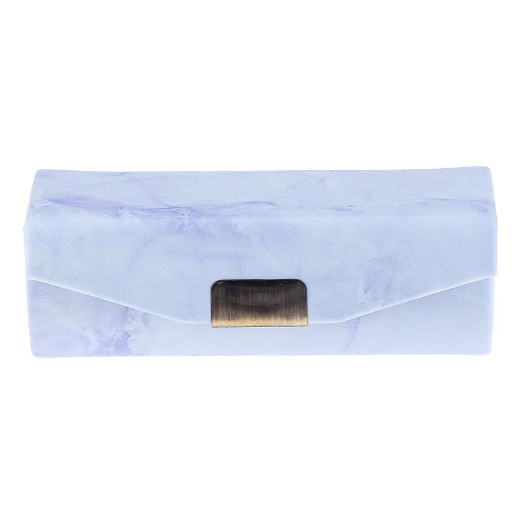 Stone Pattern Leather Lip Gloss Makeup Lipstick Holder Case With Mirror