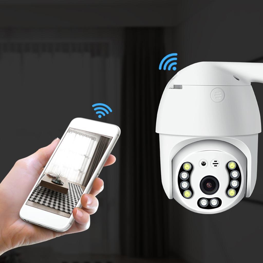 -10  1080P WiFi P2P PTZ IP Outdoor Dome Pan Tilt Camera Motion Alarm