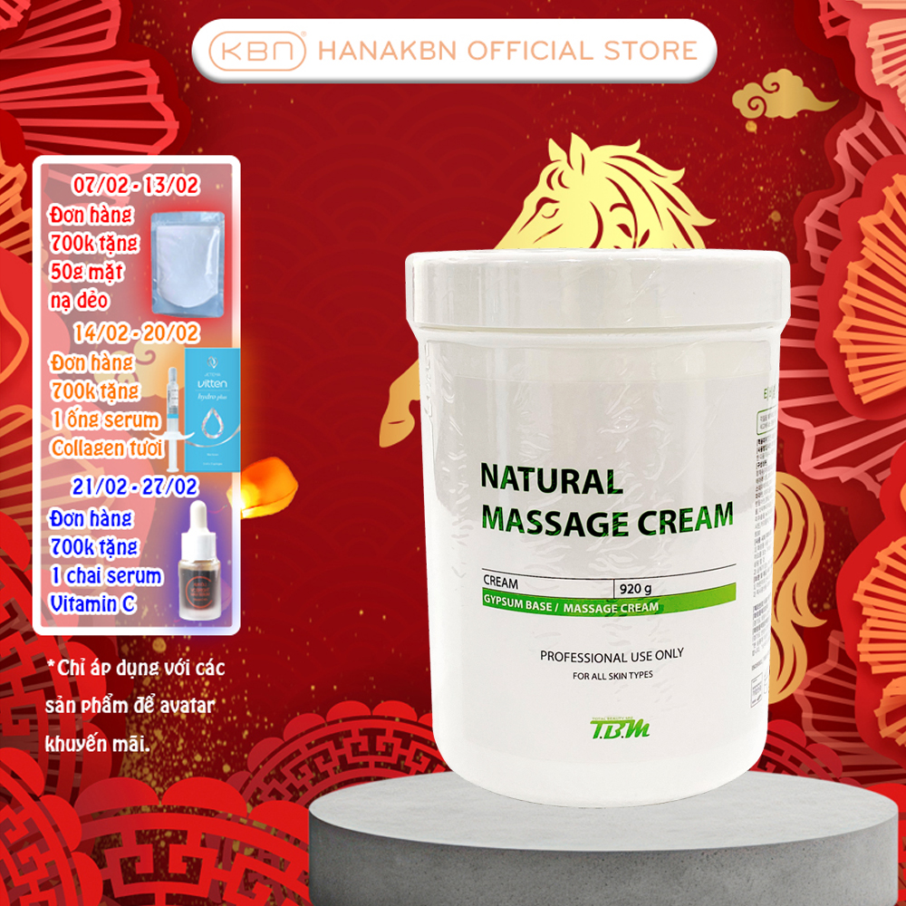 [KHUYẾN MÃI] Kem Massage TBM Chuyên Dùng Cho Mặt Và Cơ Thể - Natural Massage Cream (Hàng Chính Hãng)