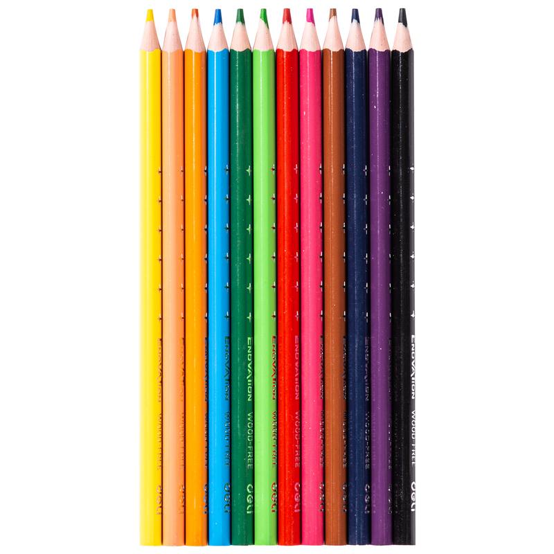 Hộp Tròn 12 Bút Chì Màu Deli EC112-12