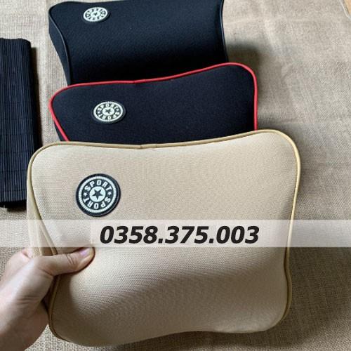 Gối tựa đầu và lưng cao su non ngồi ghế ô tô
