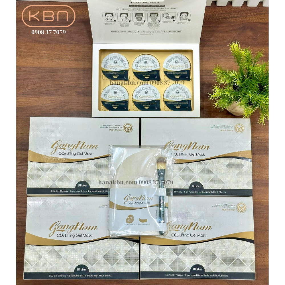 Bộ 6 Hộp Mặt Nạ Nâng Cơ Thải Độc GANGNAM CO2 - Dạng Gel - Săn Chắc, Dưỡng Ẩm, Sáng Da