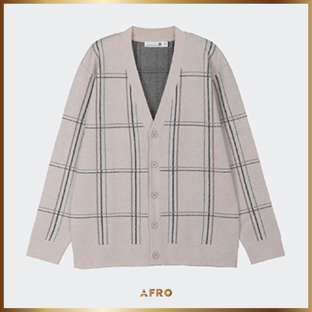 ÁO CARDIGAN CASHMERE KẺ 005998 THỜI TRANG NAM HÀN QUỐC