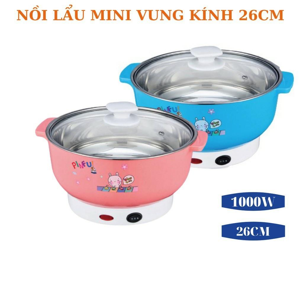 Nồi lẩu mini SSR 26CM dùng điện lòng nồi inox 304 đa năng an toàn tiện lợi BH 6T (MS94127)