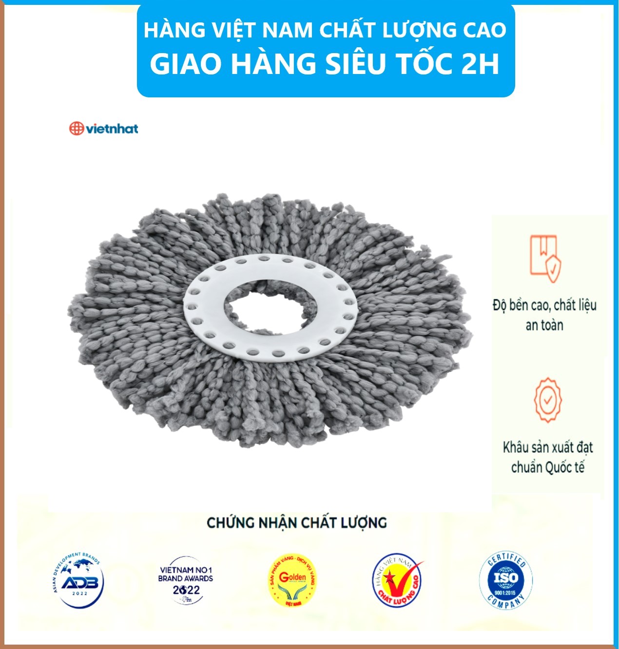 Bộ lau nhà tay kéo xoay 360 độ, Bộ lau nhà thông minh tự vắt Việt Nhật cao cấp có kèm cây lau đa năng - Hàng chính hãng