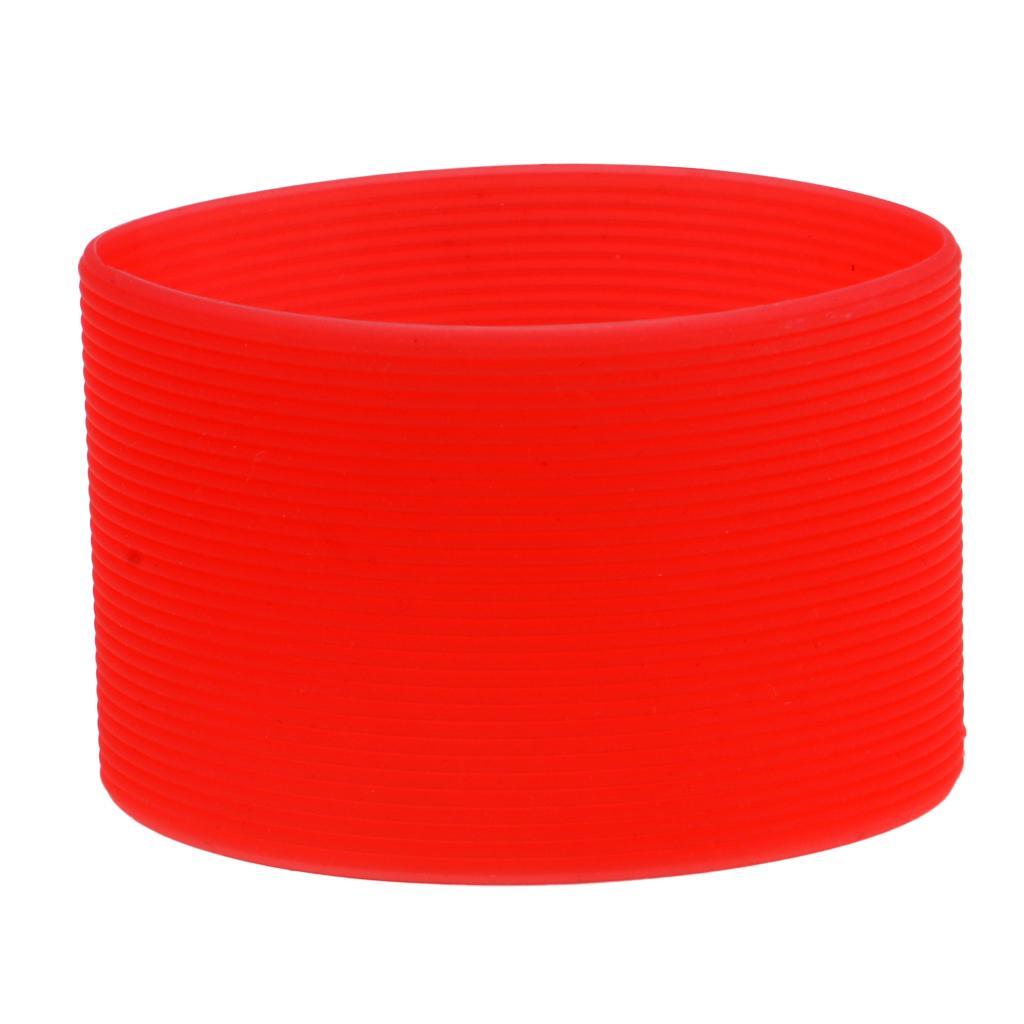 3 Pieces Outdoor Silicone Round Non-slip Water Bottle Mug Cup Sleeve Cover