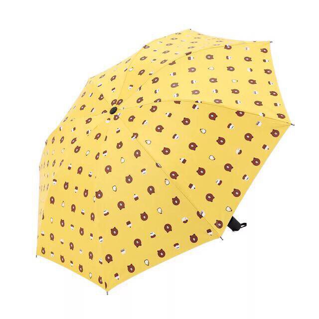 Ô dù đi mưa gấp gọn hình gấu Brown