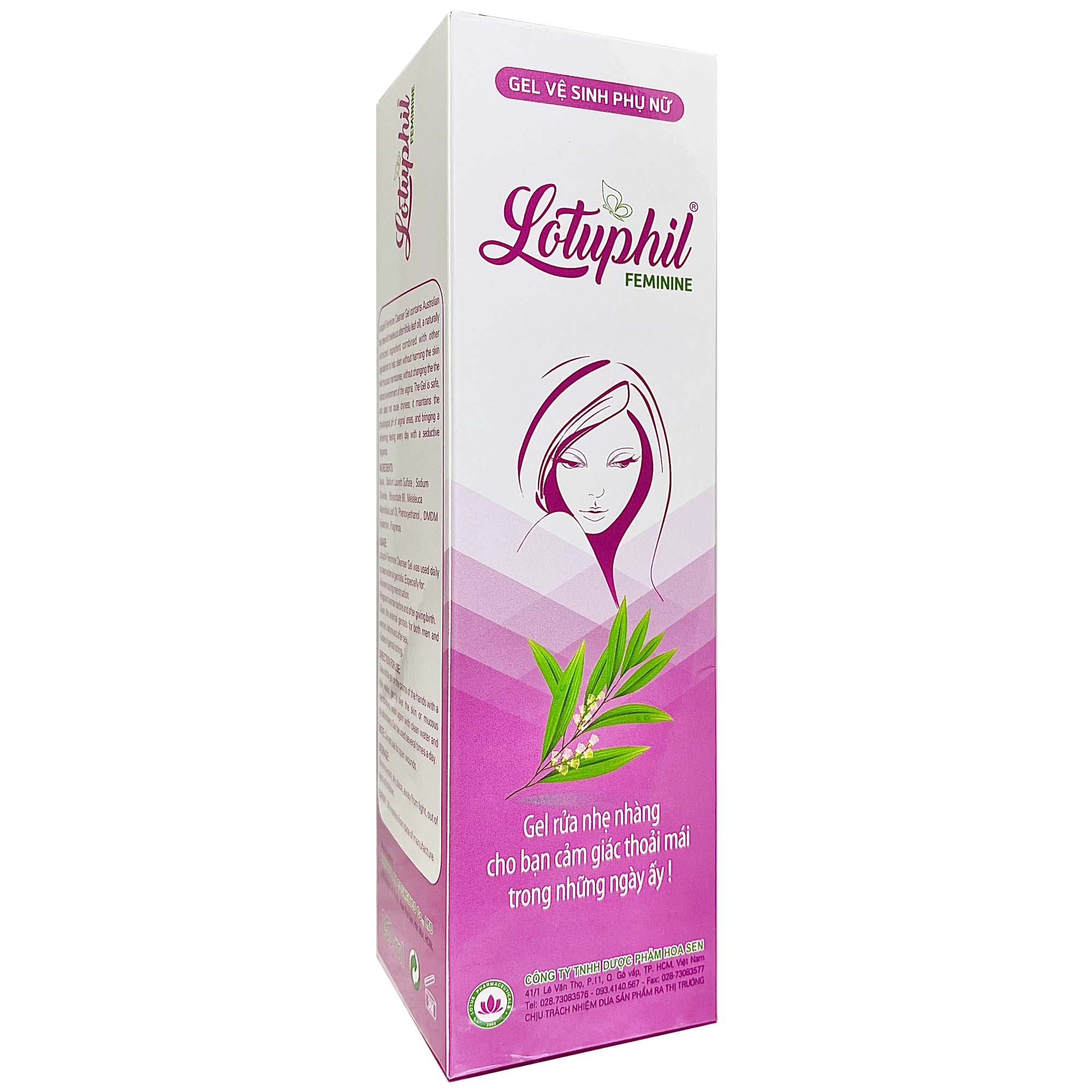 Gel vệ sinh phụ nữ Lotuphil 250ml, Làm sạch và hết mùi hôi - Hàng Chính Hãng