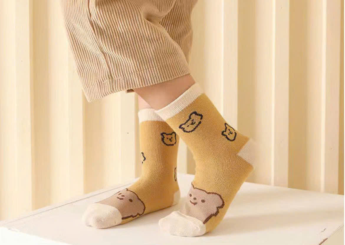 SET 5 ĐÔI TẤT VỚ 36 DỄ THƯƠNG TỪ 1-12 TUỔI DÀNH CHO BÉ GÁI