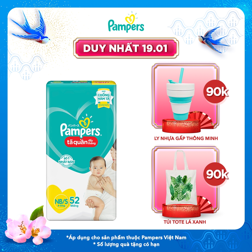 Tã Quần Pampers NB/S52 (4-8 kg)