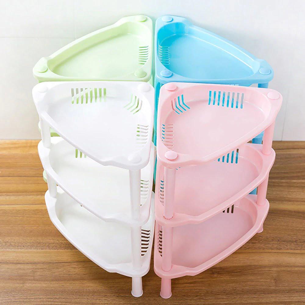 KỆ NHỰA GÓC TAM GIÁC 3 TẦNG ĐỰNG ĐỒ CÁ NHÂN , ĐỰNG GIA VỊ VẬT DỤNG NHÀ TẮM TIẾT KIỆM KHÔNG GIAN LẮP RÁP ĐƠN GIẢN