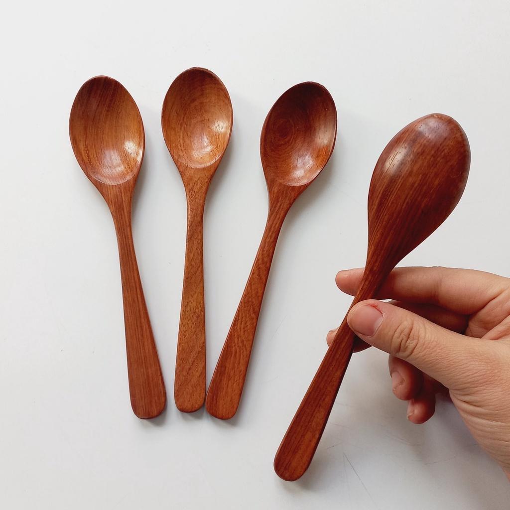Muỗng,Thìa Gỗ Trắc Cỡ 18 cm Ăn Cơm, Soup, Chè, Chụp Ảnh Trang Trí