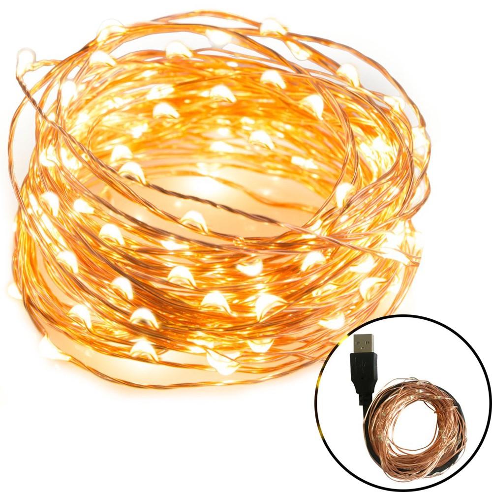 Dây đèn Led bằng đồng 2M 3M 5M 10M chống nước trang trí phòng ngủ