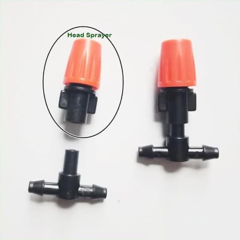30 BộTê chia 2 đầu gân 1 đầu trơn cho ống Φ4/7 6 mm TE47.6, T chia 3 cho ống PE, LDPE, HDPE, PVC