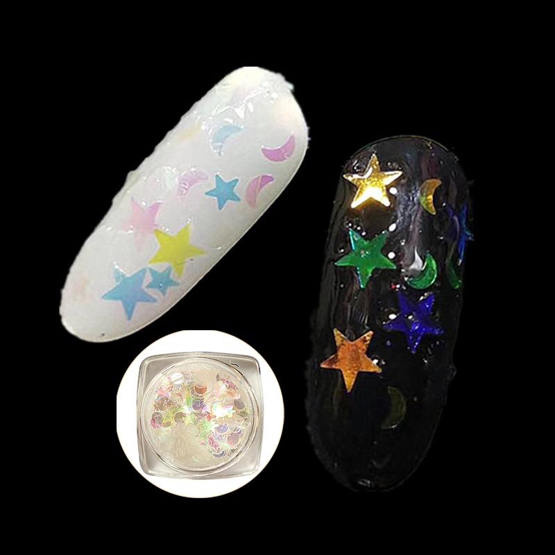 Bột nhũ trang trí móng họa tiết ngôi sao lấp lánh cho nữ
