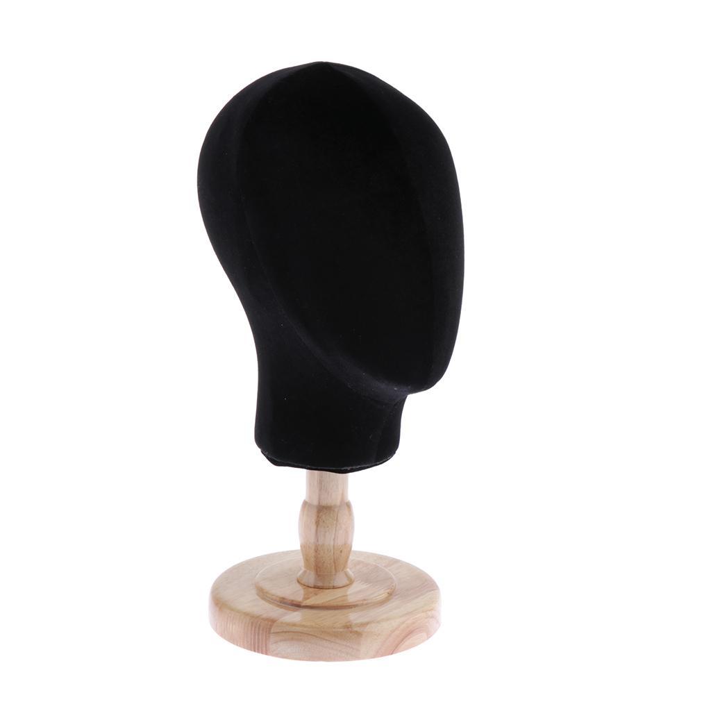Mannequin Head Wig Holder Display Stand Salon Styling Hat/ Rack Black