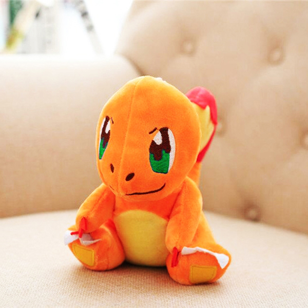 Gấu bông pokemon charmander - Khủng long lửa ngồi (25 cm) gb71 (Màu Cam)