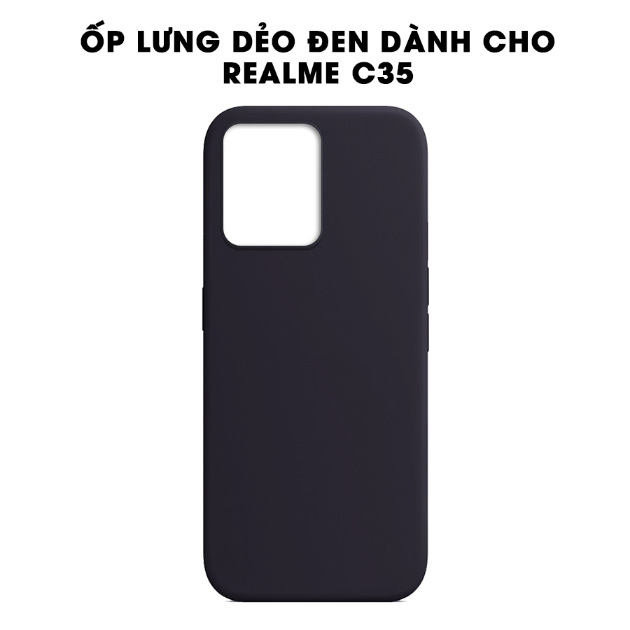 Ốp lưng Dẻo TPU Dành cho Realme C35 Dẻo Đen Handtown - Hàng Chính Hãng