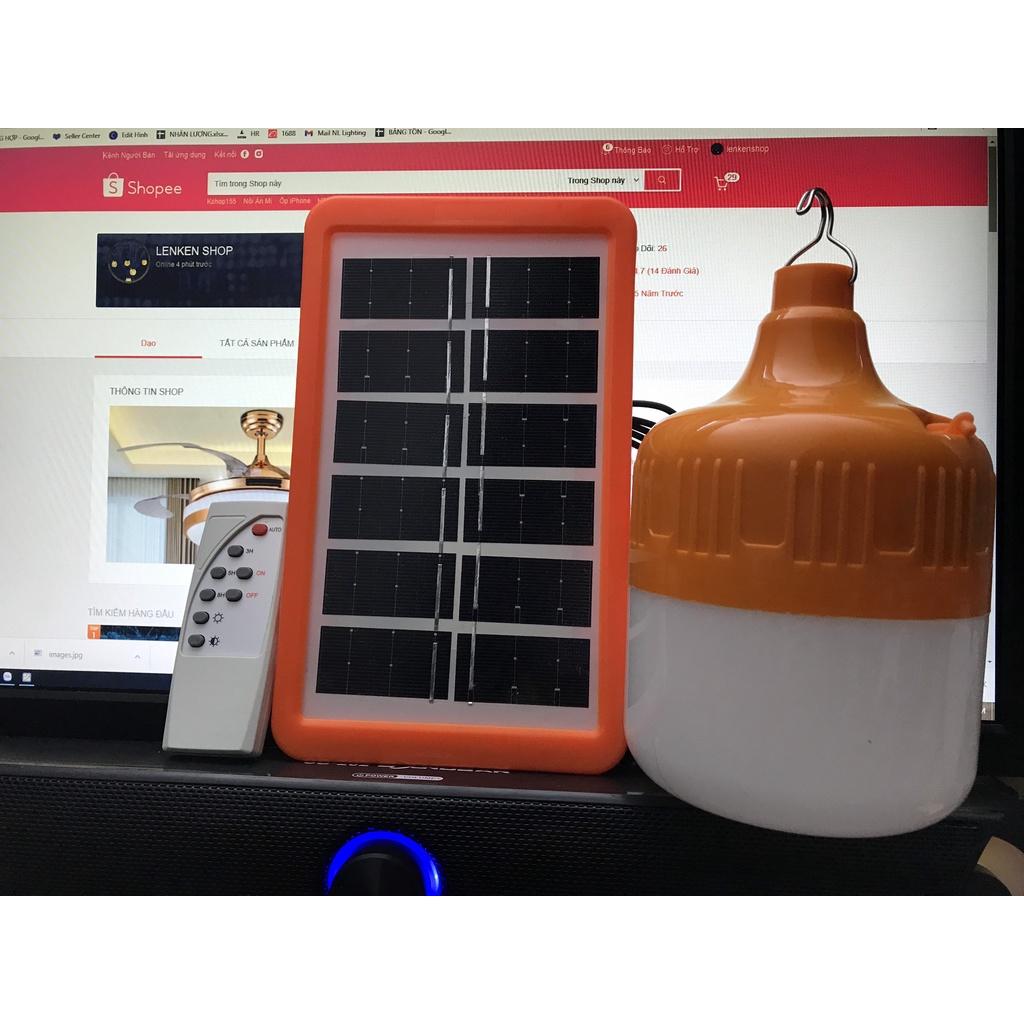 Đèn LED 100W trụ tích điện sử dụng năng lượng mặt trời phi 120, tiết kiệm điện, chi phí 0đ
