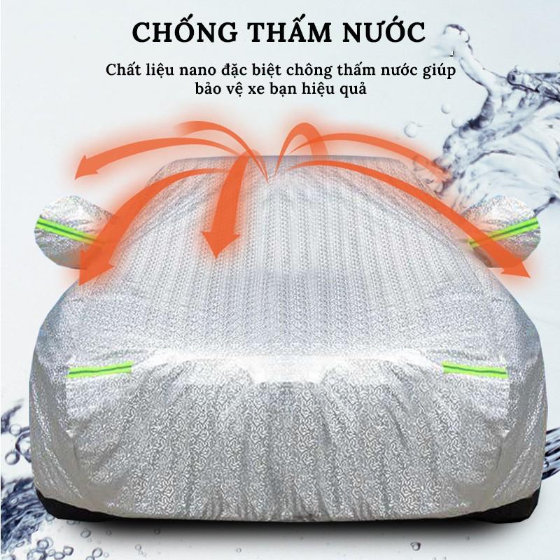 Bạt Phủ Ô Tô VINFAST FADIL, LUX A 2.0, LUX SA 2.0, Chất Liệu Bạt Tráng Nhôm 3 lớp, có khóa kéo cửa lái