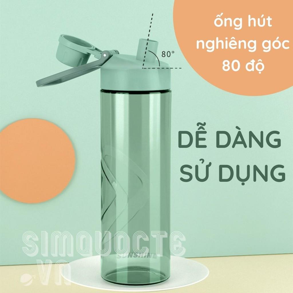 Bình nước thể thao quai xách 600ml có miệng uống tiện lợi GALT