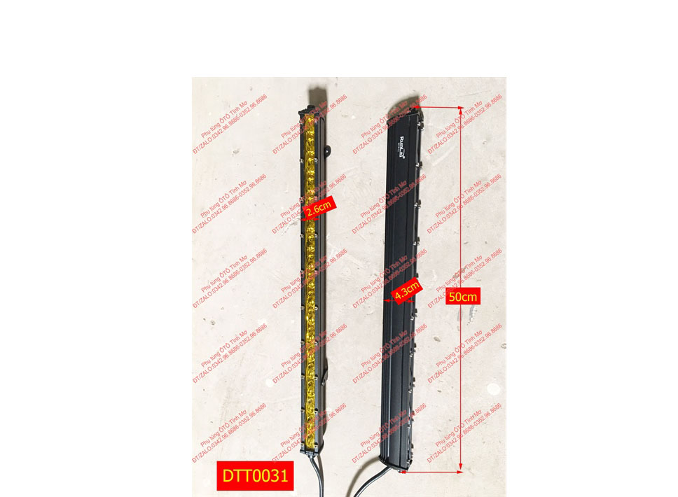 Đèn led thanh 1 hàng dài 50cm Vàng