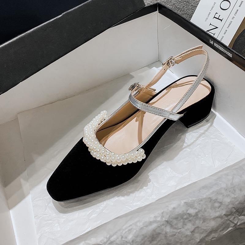 Giày 5 Phân Kết Ngọc Viền