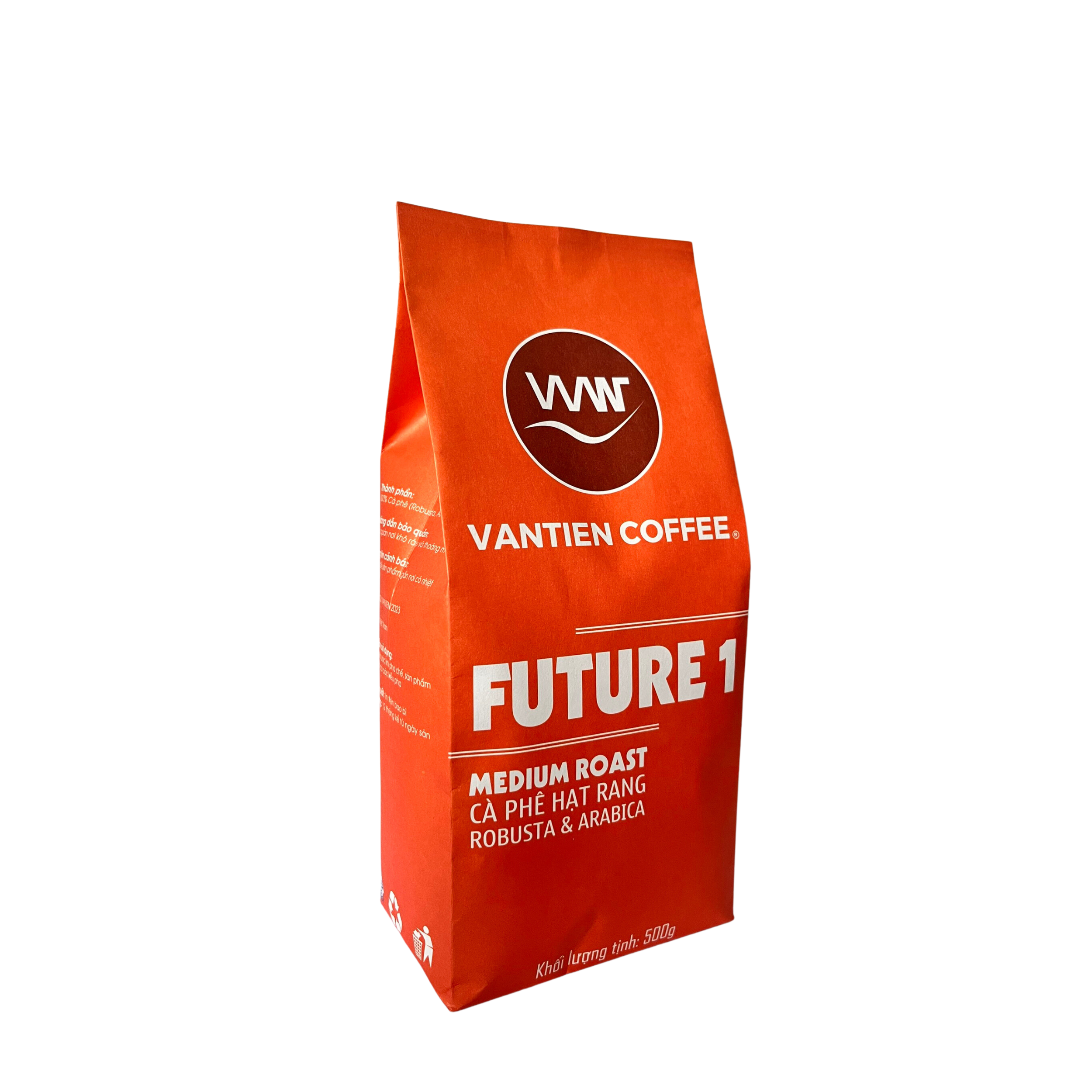 Combo 2 gói Cà phê hạt rang Future 1 VANTIEN COFFEE 500g/gói