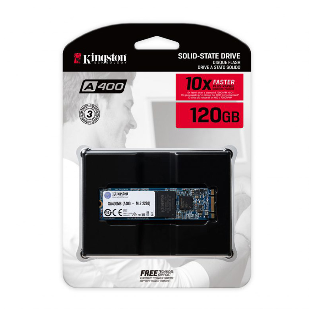 Ổ cứng SSD Kingston A400 M.2 2280 SATA III 120GB SA400M8/120G - Hàng Chính Hãng