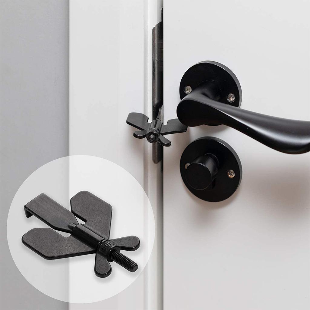 Stainless Steel Small Portable Door Lock  Bedroom  Lock Black