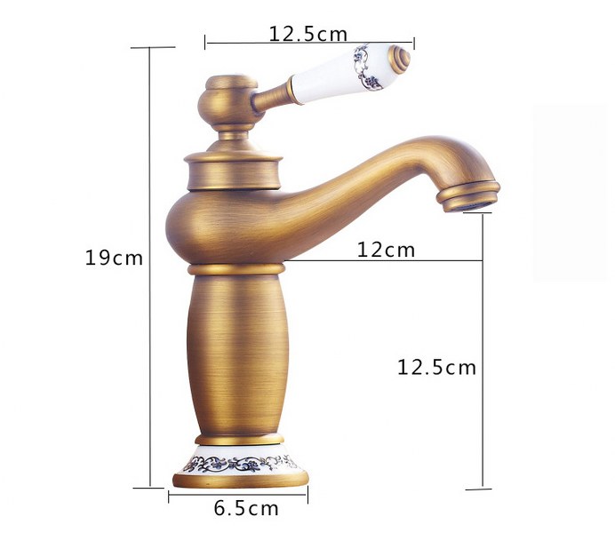 Vòi Lavabo nóng lạnh Tân Cổ Điển - Hợp kim đồng thau + 2 dây cấp