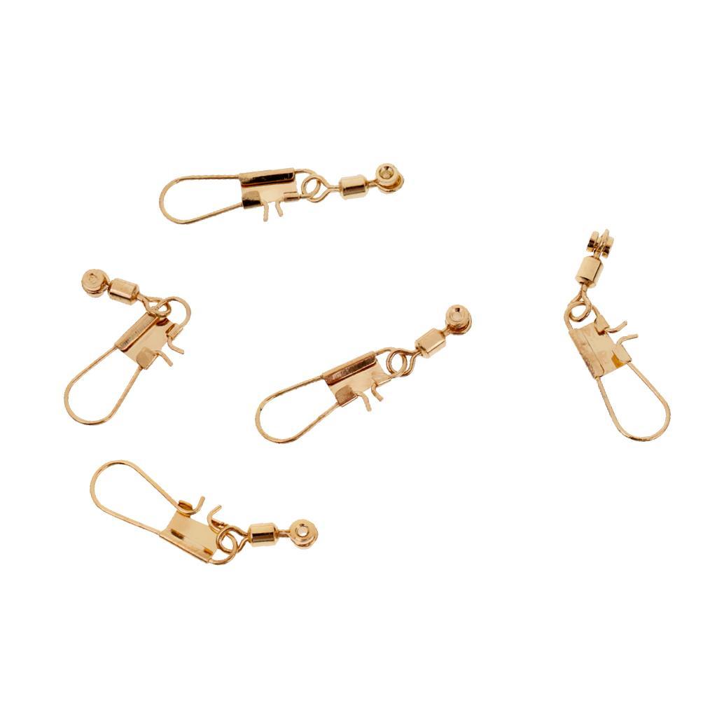 Pack of 5 Pieces Fishing Connector Space Beans Stopper Rolling Swivel Fishing Tackle Tool