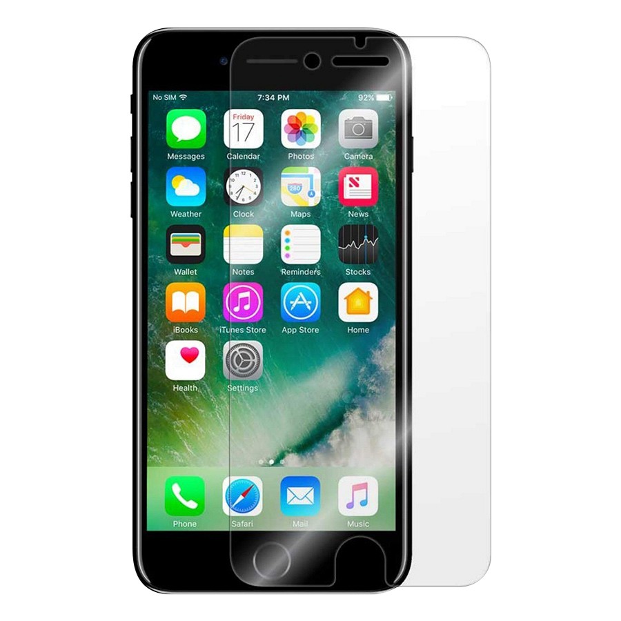 Bộ Kính Cường Lực Dẻo Nano Cho iPhone 7/ 8 (Trong Suốt) Và Miếng Dán Mặt Sau Vân Carbon (Trong Suốt) - Hàng Chính Hãng