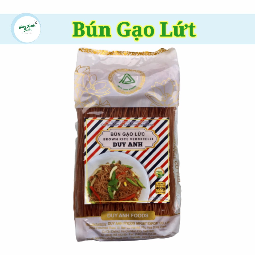 Bún gạo lứt Duy Anh Foods/400G/Hàng Việt Nam Xuất Khẩu/Hàng Việt Nam chất lượng cao/Thực dưỡng ăn kiêng/Giảm cân