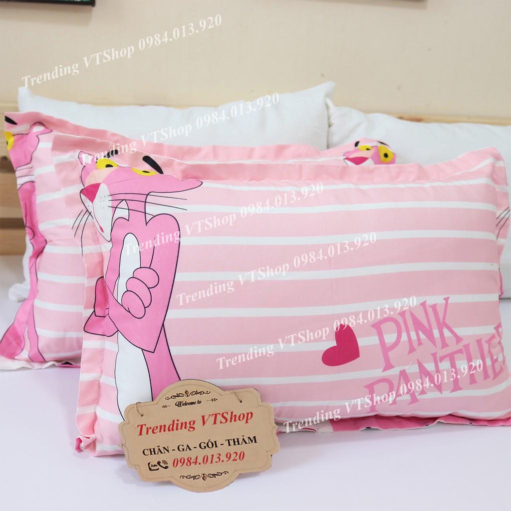 Vỏ gối nằm báo Pink Poly Cotton chất cực mát, giá rẻ cực sốc