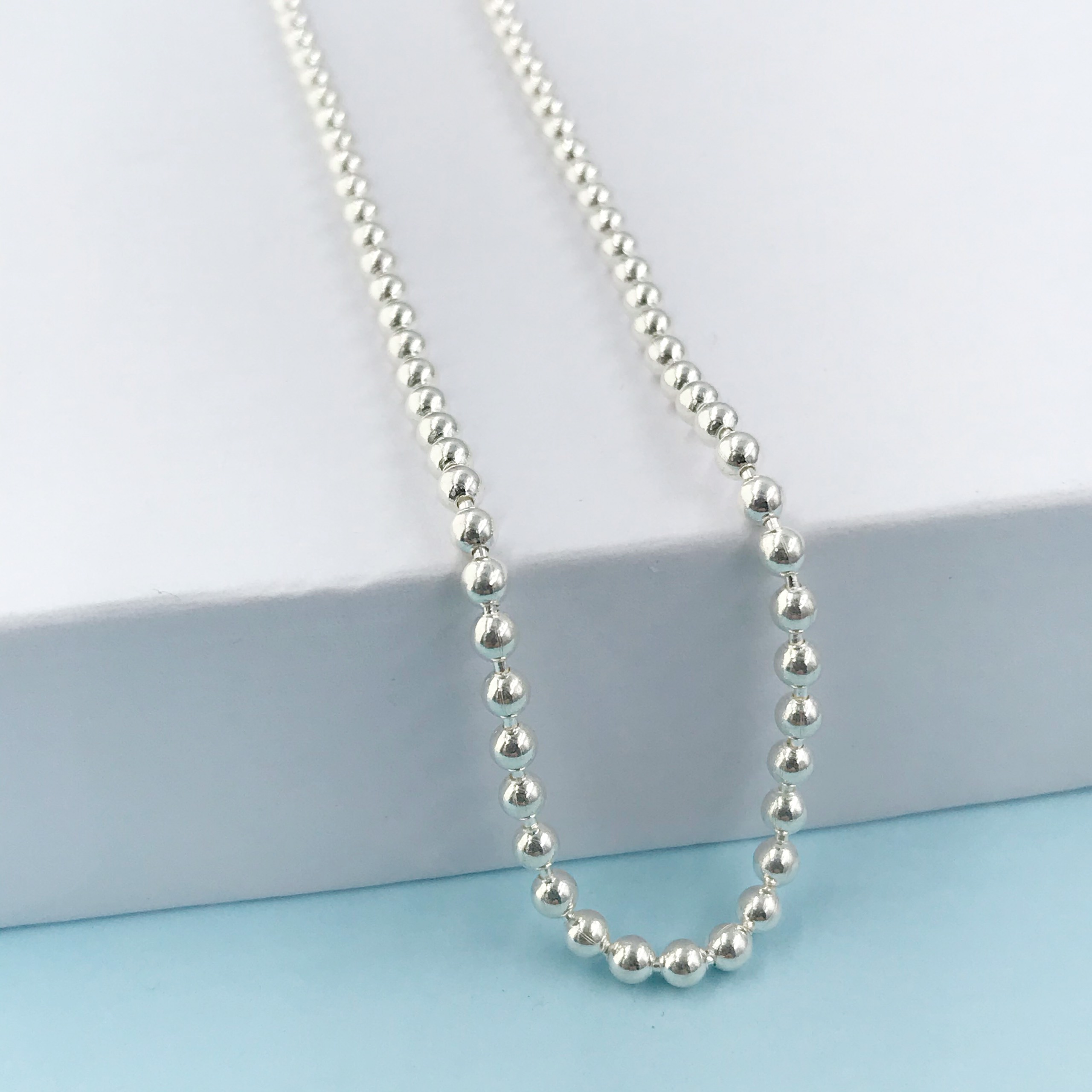 Dây Chuyền Bé Gái Vòng Cổ Bạc - Bi Trơn Bền Đẹp S99 Bạc Hiểu Minh DTE060