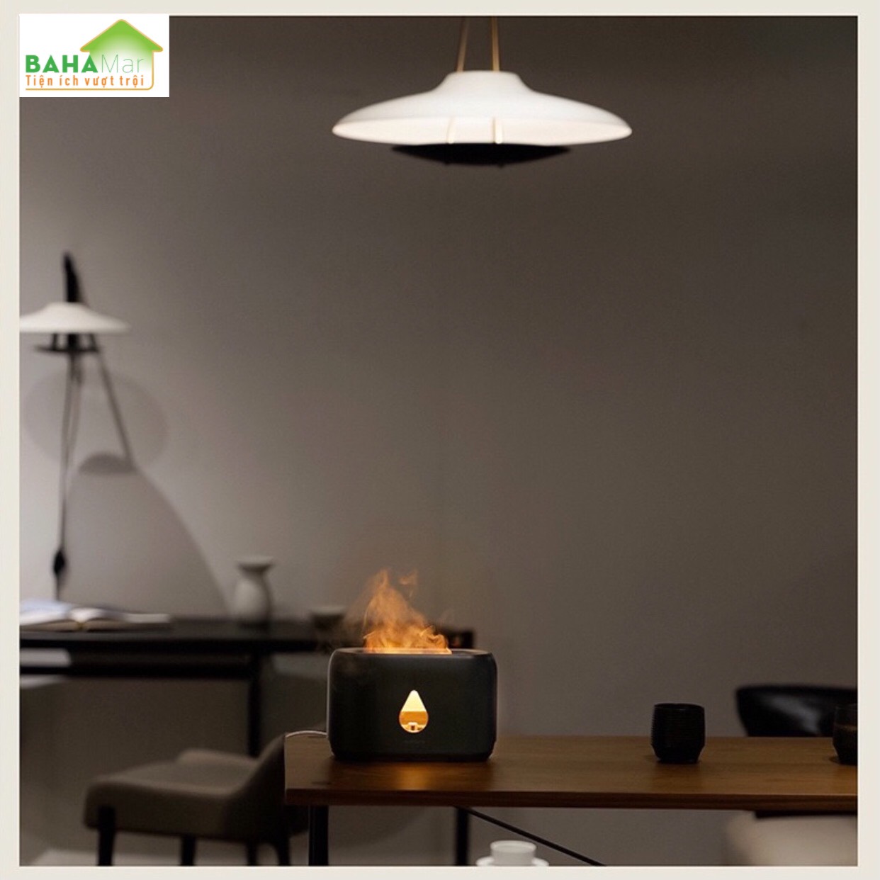 MÁY PHUN SƯƠNG TẠO ẨM MÔ PHỎNG NGỌN LỬA 3D ĐÈN LED - KHUẾCH TÁN TINH DẦU "BAHAMAR"