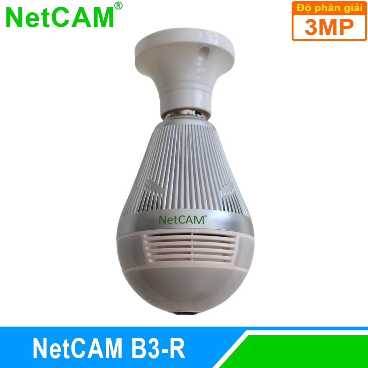 Camera IP WiFi Quan Sát Toàn Cảnh 360 độ NetCAM B3R, Độ phân giải 3.0MP - Hàng Chính Hãng