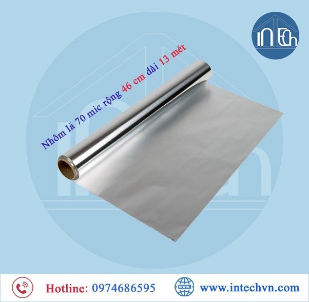 Màng nhôm Aluminum Foil (Giấy nhôm rộng 460mm dày 0.07mm dài 13m)