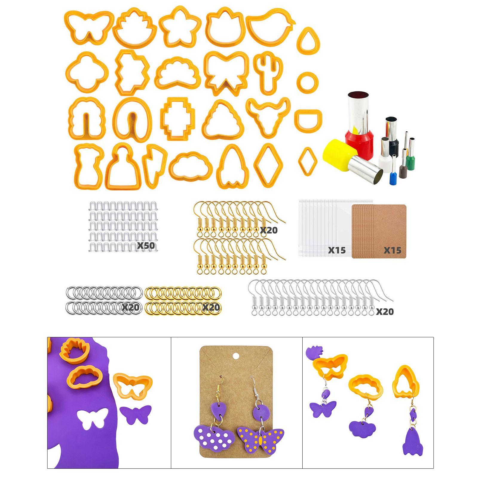 Polymer Cutter for Clay Earring Making Kit Shapes Clay Tools