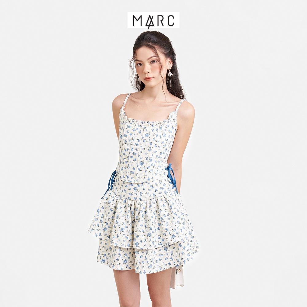 Váy nữ MARC FASHION mini rã 2 tầng đan dây hông FAVT110522