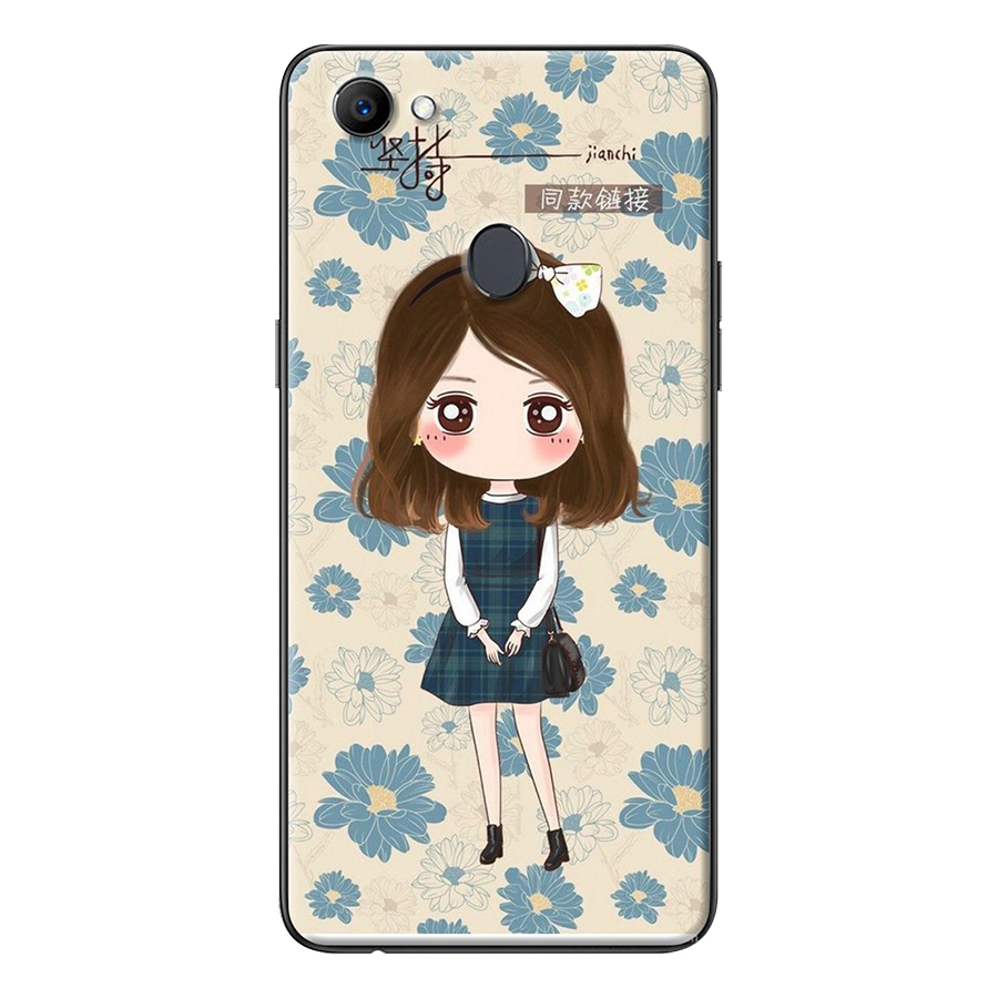 Ốp Lưng Dành Cho Oppo F7 - Anime Cô Gái Đầm Xanh