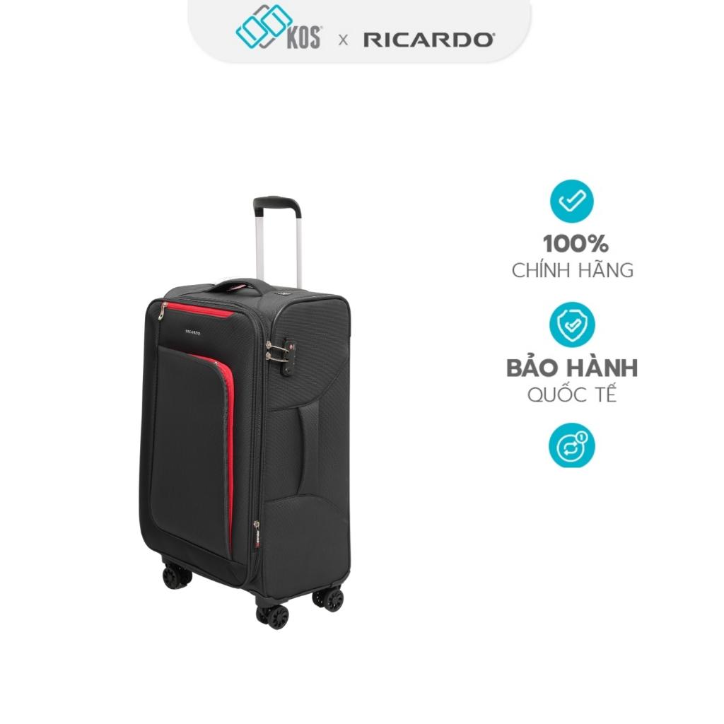 Vali Vải Ricardo The Vista 2.0 size 20/24/28 inch, Vải Polyester Trượt Nước, Bảo hành Quốc Tế 5 Năm - Đen