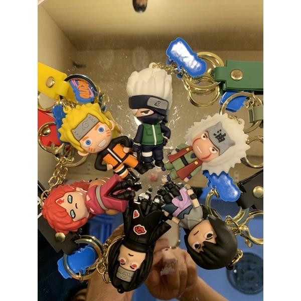 Móc khóa Naruto Sasuke Itachi Jiraiya Kakashi Gaara PVC loại tốt