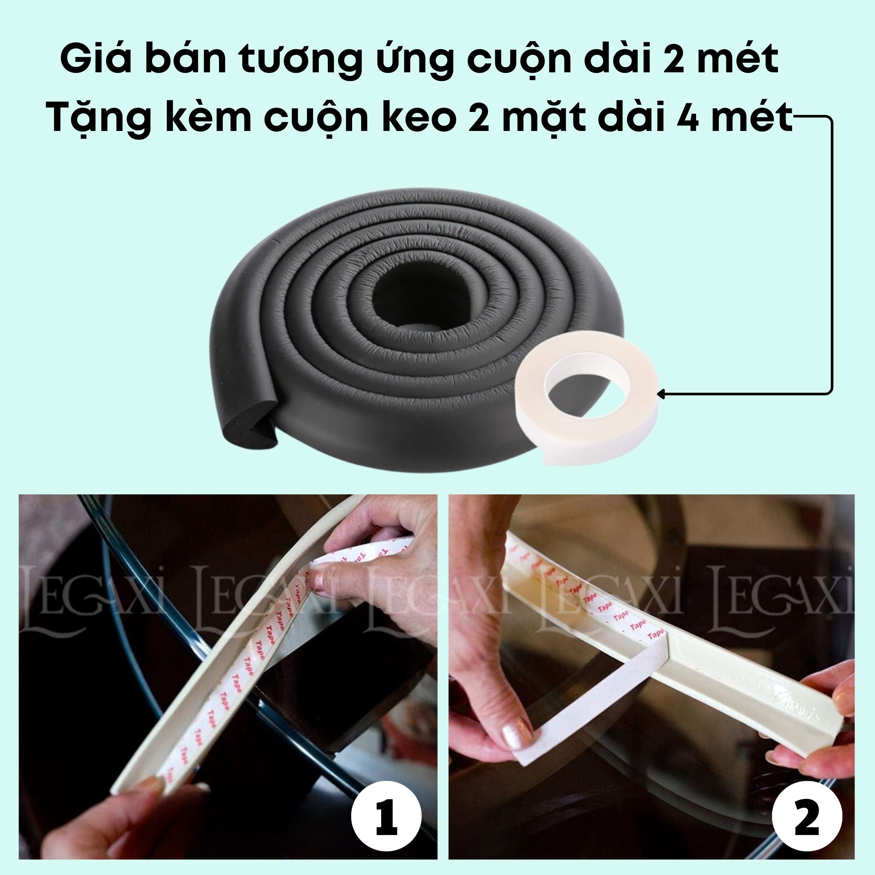 Cuộn xốp bọc cạnh bàn bịt góc chữ L bảo vệ chống sốc chống va chạm êm dày Legaxi