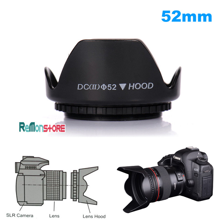 Lens hood Loa che nắng hoa sen vặn ren ống kính phi 52mm